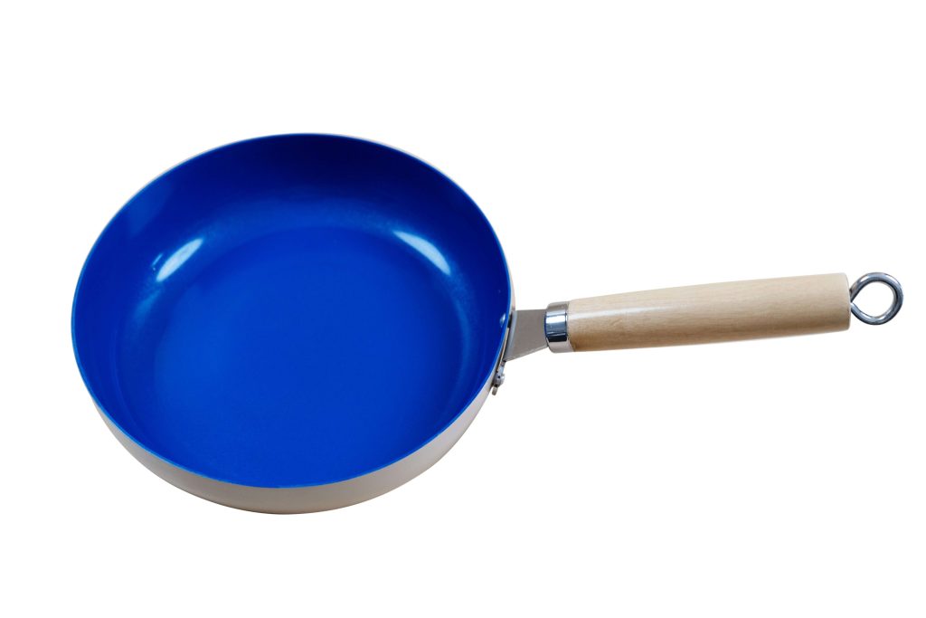 Aluminum pot blue white