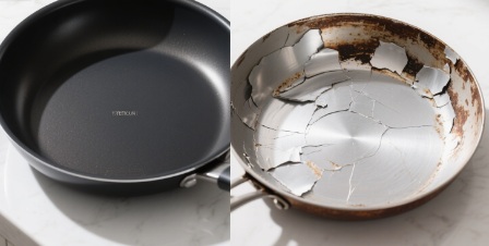 Teflon aluminum pot with coating peeling off