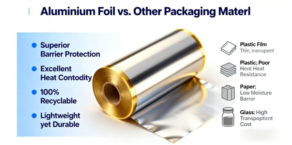 Strengths of Aluminium Foil vs. Other Packaging Materials
