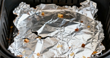 damaged aluminum foil